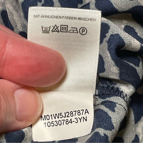 Jones of NY Navy and GrayLeopard Print Button-Up Blouse size 22W - Picture 11 of 12
